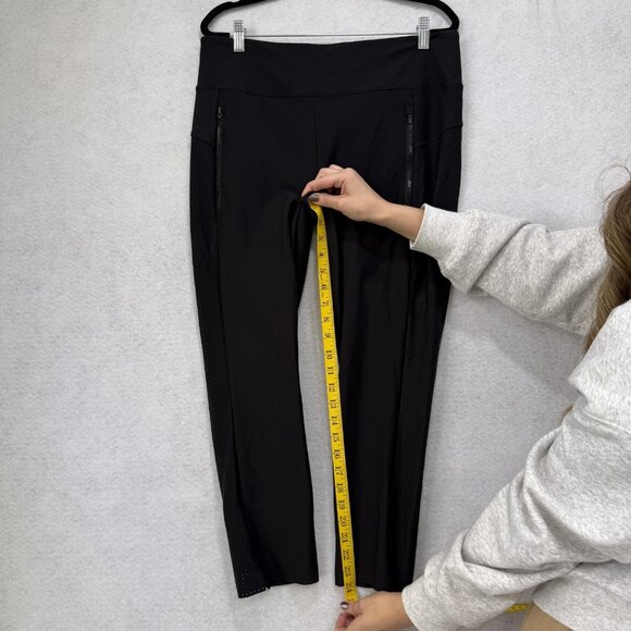 Athleta Leggings Womens Large High Rise Perforated Zipper Pockets S405925-00 - Picture 5 of 11